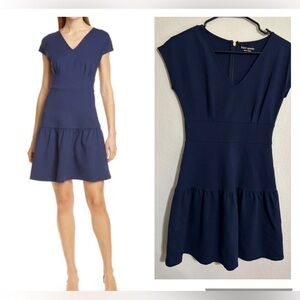 Kate Spade Navy Blue V-Neck Dress